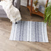 Variegated Stonewash Blue Recycled Yarn Rug 2X3 Ft