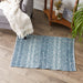 Variegated Teal Recycled Yarn Rug 2X3 Ft