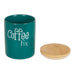 Teal Coffee/Sugar/Tea Ceramic Canister Set of 3