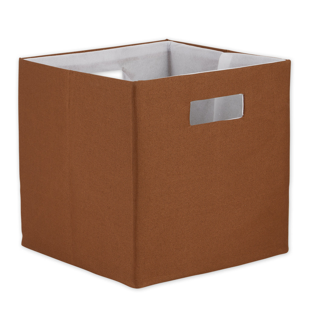 Polyester Cube Solid Cinnamon Square 11 x 11 x 11