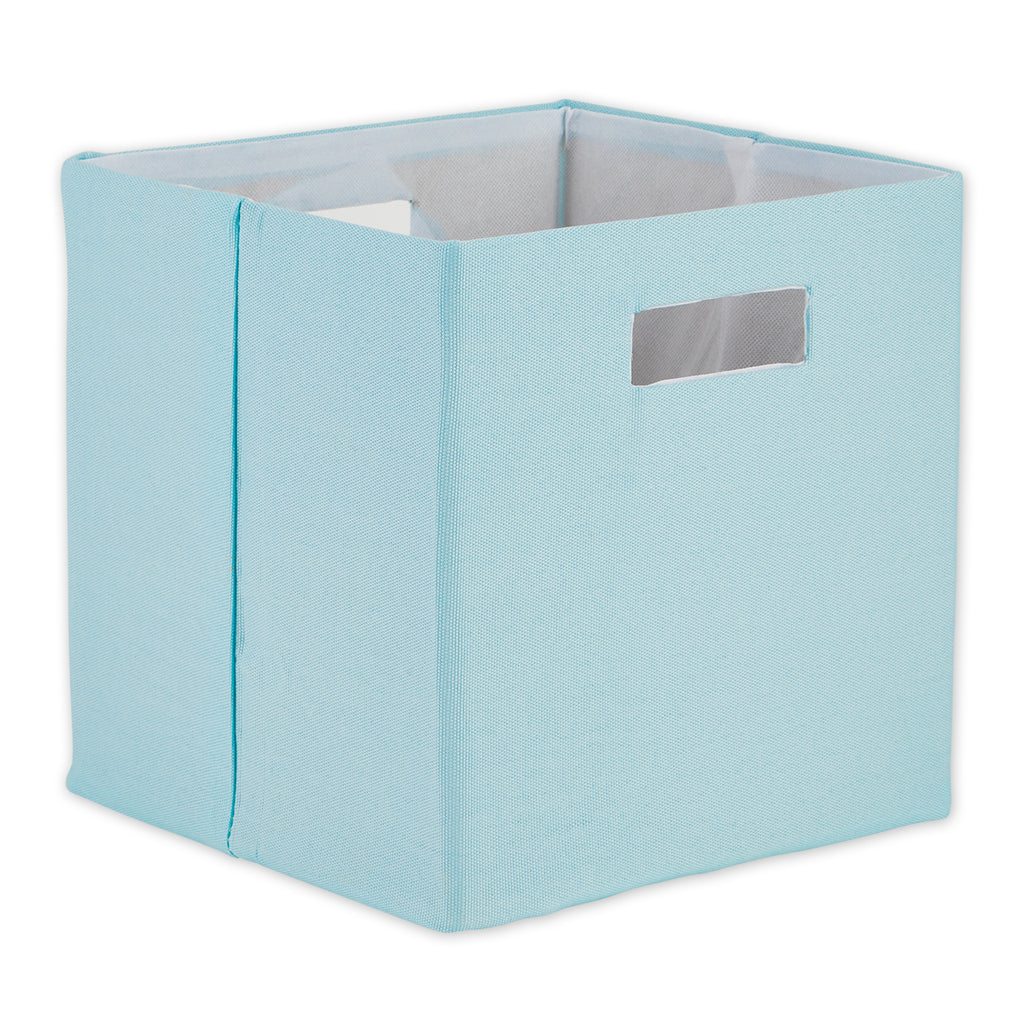 Polyester Cube Solid Robin'S Egg Blue  Square 11 x 11 x 11