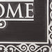 Silver Painted Welcome Scroll Border Rubber Doormat