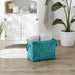 Dots Gold / Teal Rectangle Medium Polyester Bin