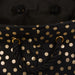 Polyester Bin Dots Gold / Black Round Large 15 x 16 x 16