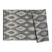 Black/Gray Ikat Outdoor Floor Runner 3X6 Ft