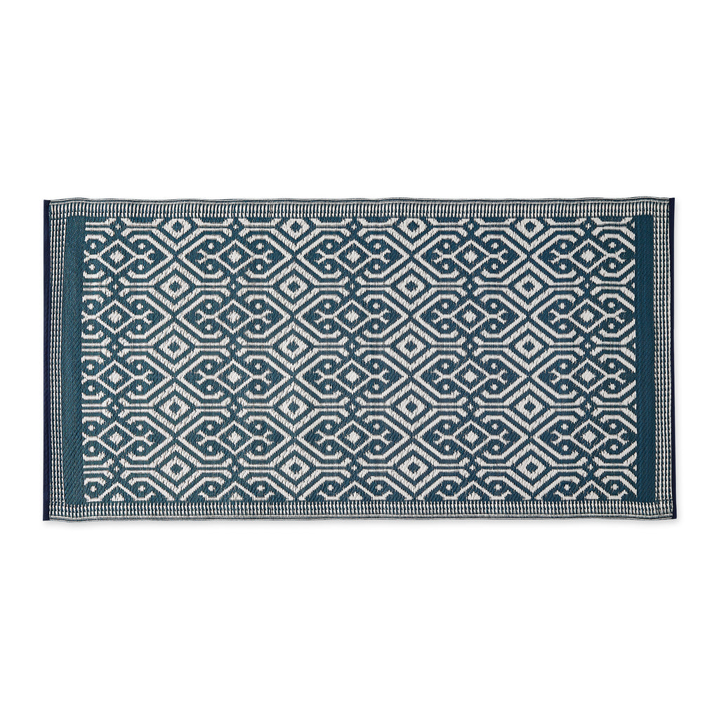 Blue Morrocan Outdoor Floor Runner 3X6 Ft