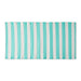 Aqua/White Stripe Outdoor Floor Runner 3X6 Ft