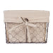 Rustic Bronze Chicken Wire Natural Liner Basket