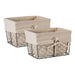 Medium Rustic Bronze Chicken Wire Natural Liner Basket