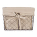 Medium Rustic Bronze Chicken Wire Natural Liner Basket