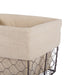 Medium Rustic Bronze Chicken Wire Natural Liner Basket