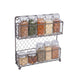 Vintage Grey 2 Tier Chicken Wire Spice Rack