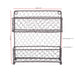 Vintage Grey 2 Tier Chicken Wire Spice Rack