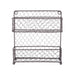 Vintage Grey 2 Tier Chicken Wire Spice Rack