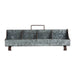 Galvanized Metal Farmhouse Trough Caddy Tray With Handle