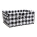 Vintage Grey Chicken Wire Black White Check Liner Basket