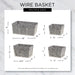 Medium Vintage Grey Chicken Wire Black White Check Liner Basket