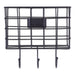 Black Farmhouse Wire Wall Organizer With Hooks