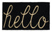 Black Hello Doormat