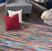 Multi Color Rag Rug 2Ft 3In X 6Ft