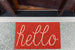 Coral Hello Doormat