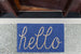 Blue Hello Doormat