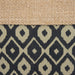 Burlap Bin Ikat Black Round Large