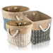 Burlap Bin Ikat Brown Round Medium