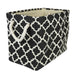 Lattice Black Rectangle Small Polyester Bin