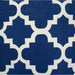 Lattice Navy Round Medium Polyester Bin