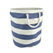 Paper Bin Stripe Nautical Blue Round Large