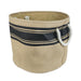 Burlap Bin Border Black Round Small