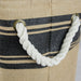 Burlap Bin Border Black Round Small