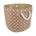 Burlap Bin Lattice Wine Round Medium