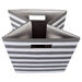 Polyester Cube Stripe Gray Square 11 x 11 x 11