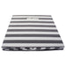 Polyester Cube Stripe Gray Square 11 x 11 x 11