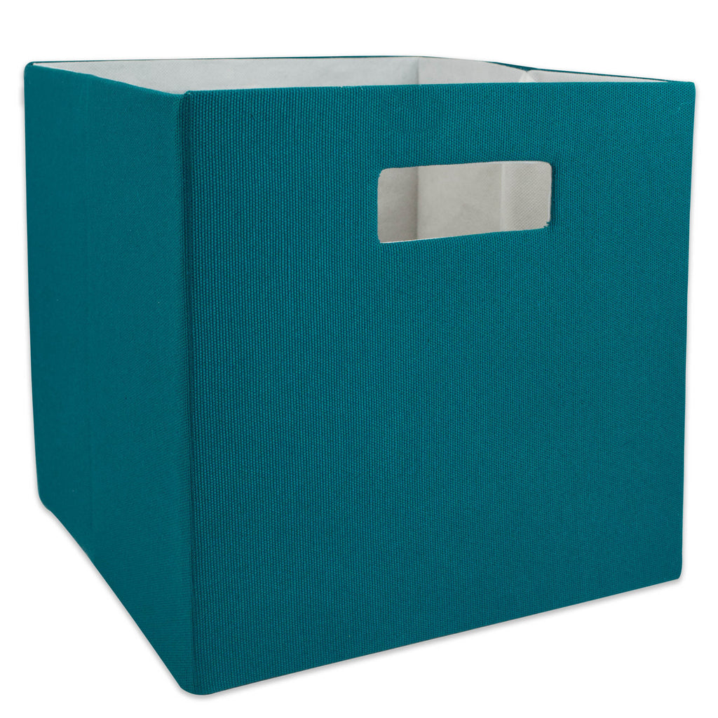 Polyester Cube Solid Teal Square 11 x 11 x 11