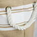 Burlap Bin Border White Round Small