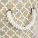 Burlap Bin Lattice White Round Large