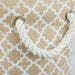 Burlap Bin Lattice White Rectangle Medium