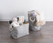 Lurex Gray/Silver Rectangle Small Paper Bin