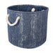 Lurex Nautical Blue/Silver Round Medium Paper Bin