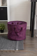 Variegated Eggplant Round Medium Polyester Bin