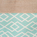 Burlap Bin Diamond Aqua Rectangle Large 17.5 x 12 x 15