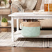 Burlap Bin Diamond Aqua Round Small