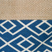 Burlap Bin Diamond Navy Rectangle Small