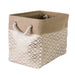 Burlap Bin Diamond Bronze Rectangle Small