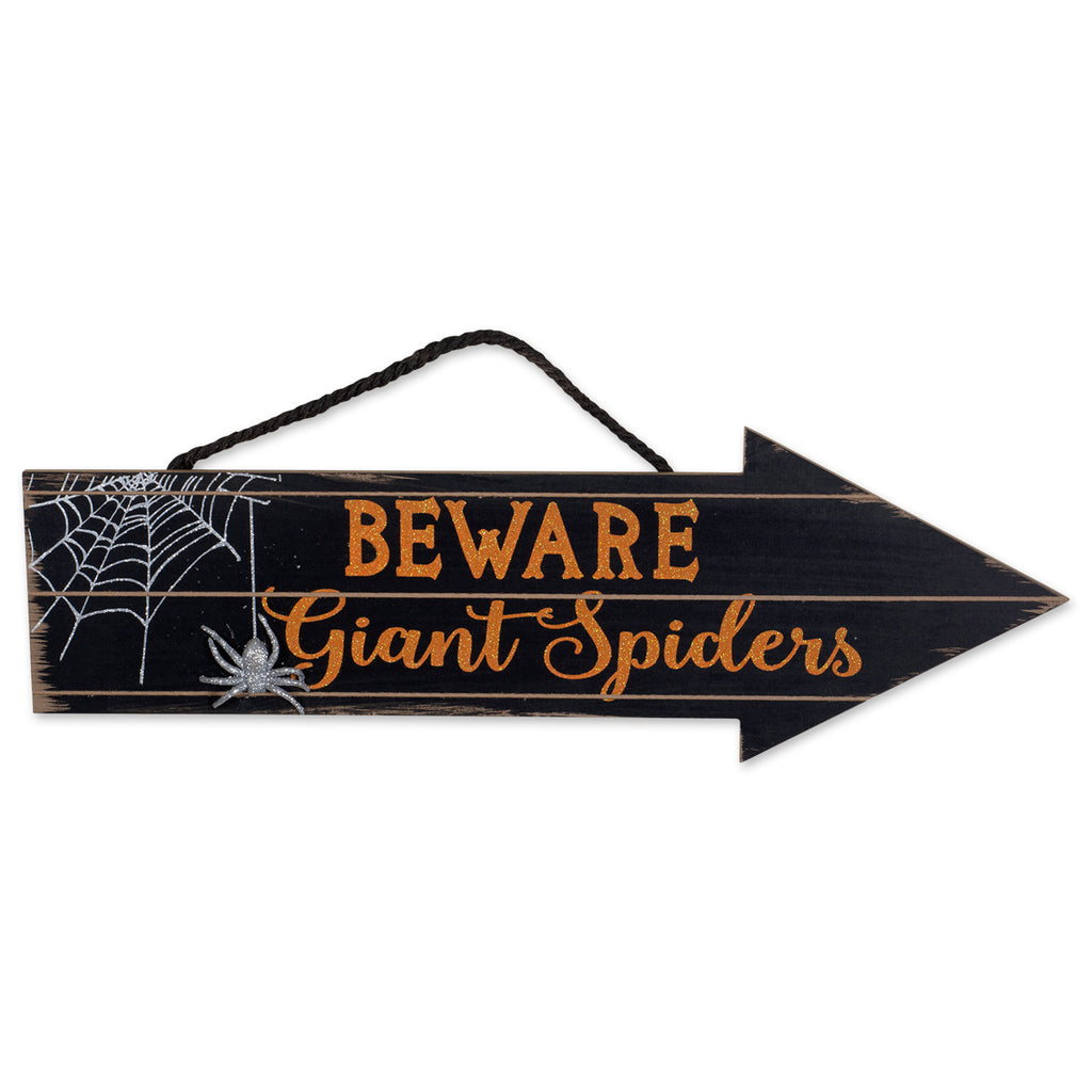 Beware Of Spiders Hanging Sign