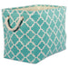 Lattice Aqua Rectangle Medium Polyester Bin