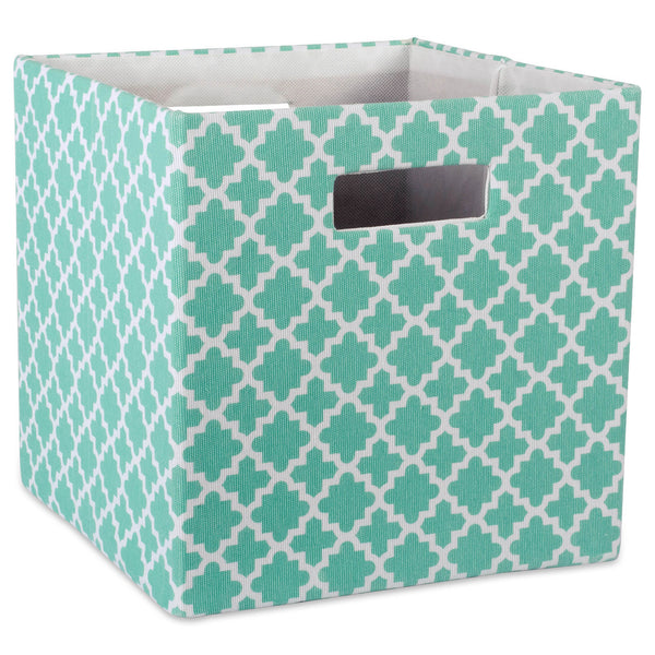 Polyester Cube Lattice Aqua Square 11 x 11 x 11